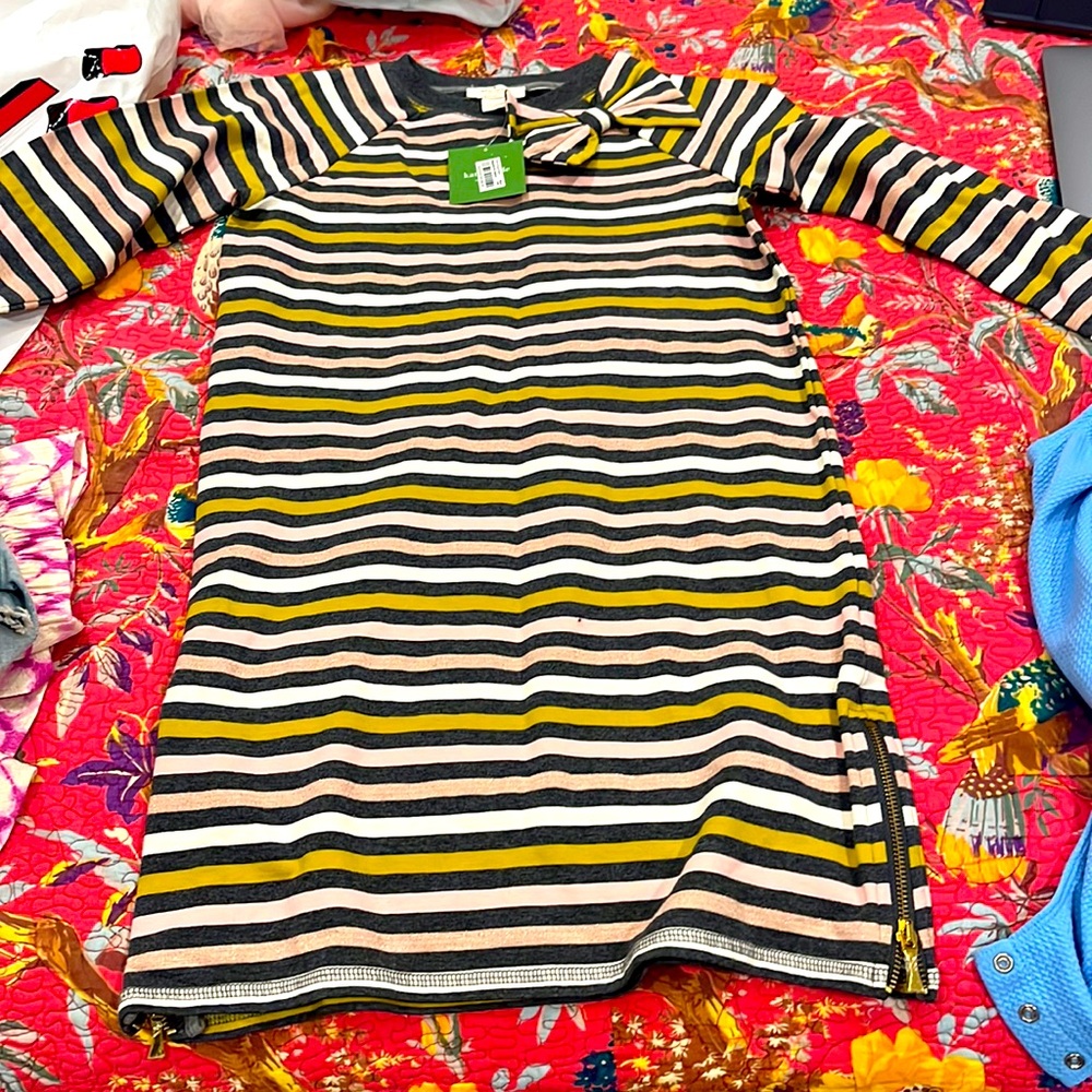 Kate spade beautiful striped dress with long sleeves for 12 year old l